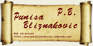 Puniša Bliznaković vizit kartica